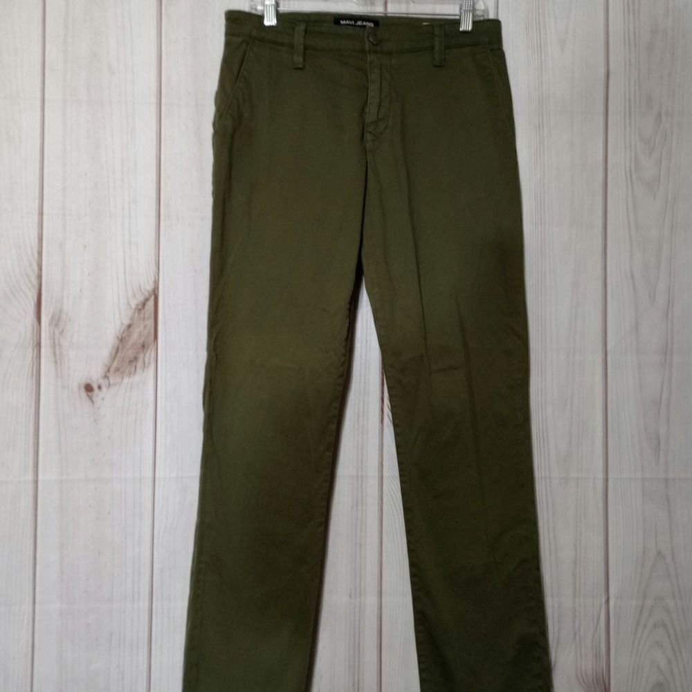 Mavi Jeans Edward Relaxed Straight Leg Pants Olive Green‎ Mens 32x32 Chino